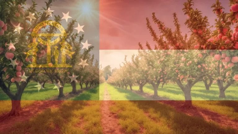 georgia peach flag